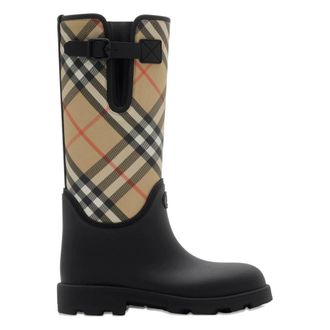 Burberry Rain Boots, female, Multicolor, Size: 10 US Marsh Stamp High Boots