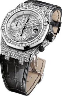 Audemars Piguet Royal Oak Diamond Chronograph 18 kt White Gold Mens Watch 26067BC.ZZ.D002CR.01