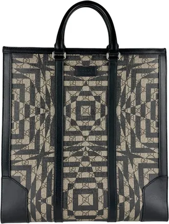Gucci Black Brown Gg Supreme Handbag Shoulder Bag (Pre-Owned)