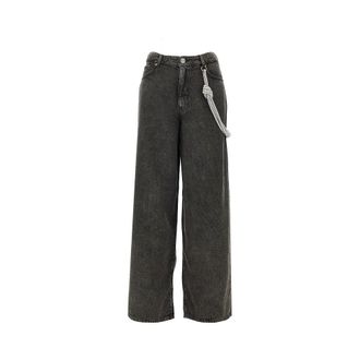 Pinko Loose Fit jeans with strass cord Woman 26