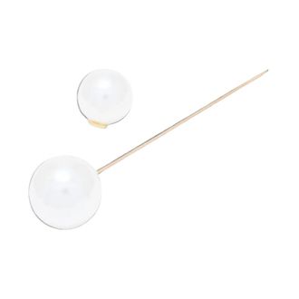 Emporio Armani Broche met parelmoer-effect bolletjes - Dames - Broches - Wit - ONE Size - Polyester - Accessoires