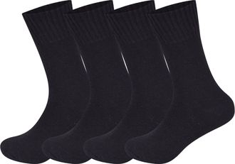 Generic Pack Of 3- Mens Black Merino Wool Thermal Crew Socks Hiking Extra Warm Winter Walking Crew Cushion Work Gift Socks For Male- Size -UK 6-11