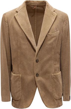 Santaniello Gl 797Mf Fluweel Jasje - Heren - Blazers - Beige - XL - Katoen - Jassen