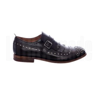 Moma Florence Stijlvolle Schoenen - Heren - Loafers - Zwart - 42 EU - Schoenen
