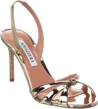 Aquazzura Tati 85 Leather Slingback Sandal