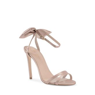 Dee Ocleppo Beige Satin Stiletto Heel Womens Sandals