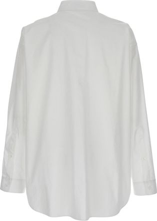 Balenciaga Mens White Cotton Shirt With Pointed Collar