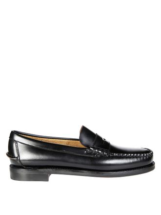 Sebago Black Classic Dan Polished Leather Loafers