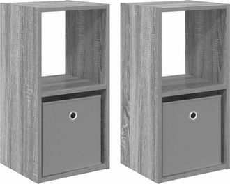 vidaXL Mesita De Noche 2 Uds. Sonoma Gris 30,5 X 27 X 59,5 Cm Vidaxl