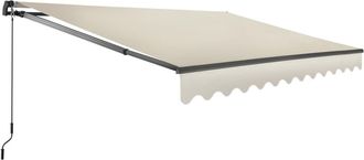 TecTake Toldo con brazo articulado y soporte pared, 300 x 250 cm, beige