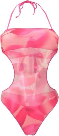 Liu Jo Foliage Print One-Piece Badpak - Dames - Badpakken - Rood - ONE Size - Polyester - Badmode