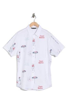 Travis Mathew Fourth Fest Short Sleeve Shirt in White at Nordstrom Rack, Size Xx-Large