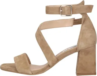 Notre-V Schoenen, Dames, Beige, 43 EU, Leer, 19036 High Heel Sandalen
