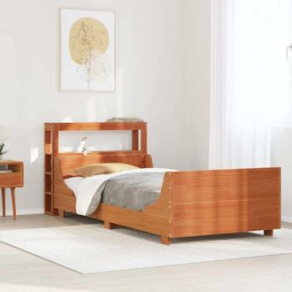 vidaXL Vidaxl - Estructura De Cama Sin Colch&oacute;n Madera Maciza Marr&oacute;n 75x190 Cm
