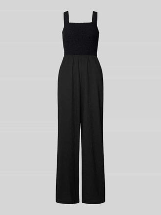 Only Regular Fit Jumpsuit mit gesmoktem Rumpf Modell ELISE in Black, Gr&ouml;&szlig;e XL