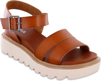 Mia Womens Jovie Sandal In Cognac