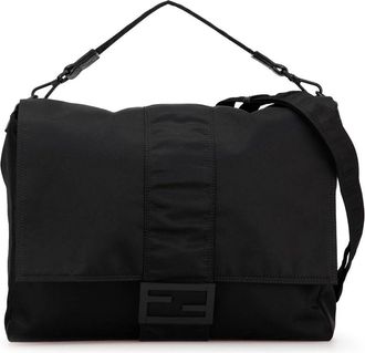 Fendi 2000-2023 Nylon Baguette Messenger Bag satchel - Black