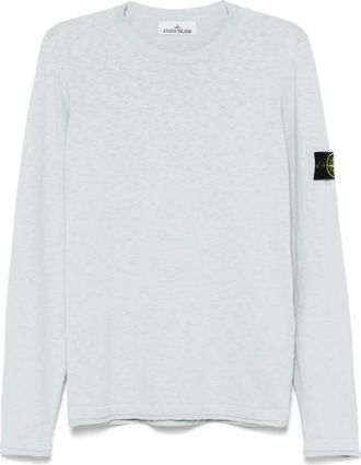 Stone Island Clear Blue Trui met Ronde Hals - Heren - Ronde hals truien - Blauw - XL - Truien & Vesten