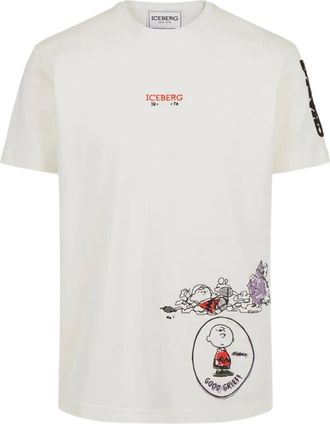 Iceberg T-shirt met logodetail - Beige