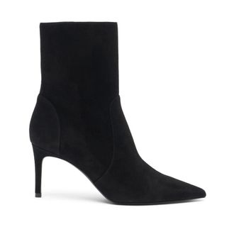 Stuart Weitzman Heeled Boots, female, Black, Size: 7 1/2 US Stuart Power ZIP 75