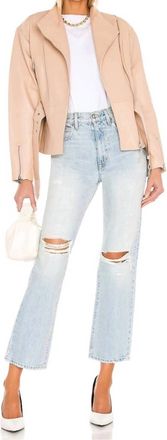 Slvrlake Denim Womens London High Rise Straight Ankle Jeans In Blue