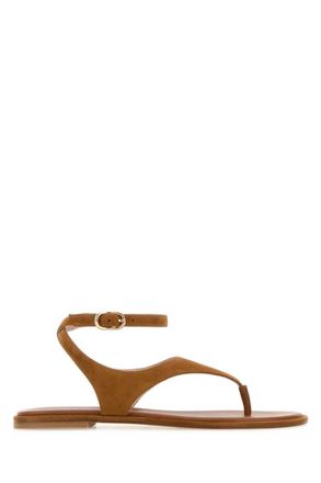 Stuart Weitzman Camel Solid Sandals