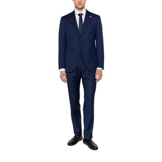 Luigi Bianchi Mantova Traje de un solo pecho - Suits - Hombre - Azul - 2XL