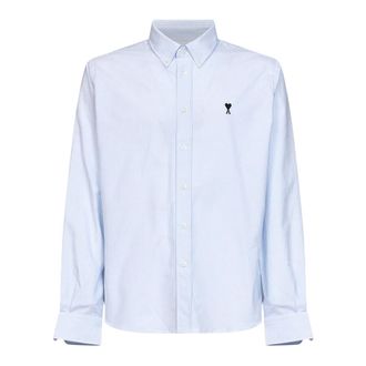 Ami Overhemden, Heren, Blauw, M, Katoen, Cotton Oxford Classic Shirt