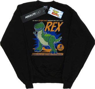 Disney Heren Toy Story 4 Rex angstaanjagend dinosaurus sweatshirt (Zwart)