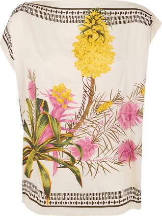 Blumarine Print Twill Top