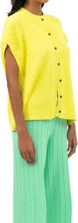 Mr. Mittens Buttoned Vest In Blazing Yellow