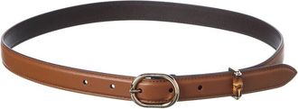 Gucci Oval Leather Buckle Belt