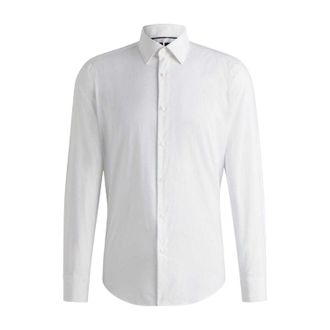 HUGO BOSS Mens Joe Oxford Point Collar Shirt (White) - Size 16.5 inch