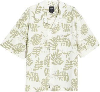 Vans Van Doren Print Camp Shirt in Soft Sage at Nordstrom, Size Xx-Large