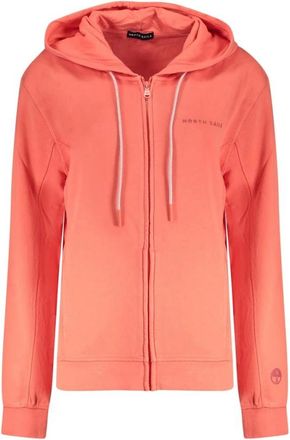 North Sails Hooded Sweatshirt met Ritssluiting - Dames - Vesten met rits - Roze - S - Katoen - Hoodies & sweatvesten