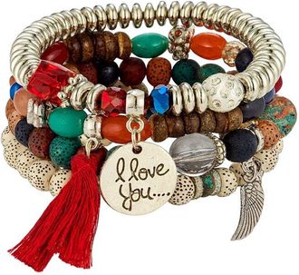 Jean Claude Stainless Steel 4Pc Bracelet Set