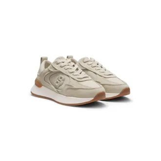 BOSS Suede sneakers with Double B monogram