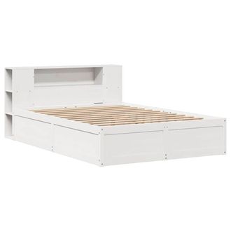 Berkfield Home Beautiful Bed Frame without Mattress White 140x200 cm Solid Wood Pine