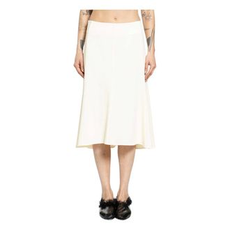 Jil Sander Midi Skirts, female, White, Size: M Flared Midi Skirt