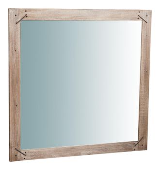 Biscottini International Biscottini - Espejo De Pared De Colgar De Madera Maciza R