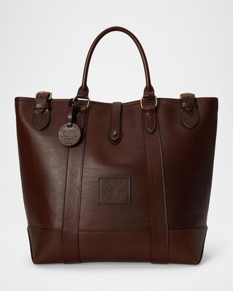 Polo Ralph Lauren Men & apos;s Medium Leather Tote Bag