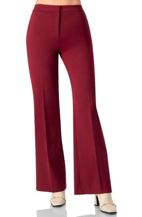 Ivonne Flared Solid Pants in Wine at Nordstrom, Size 10