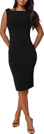 Bebe High Neck Open Back Midi Dress