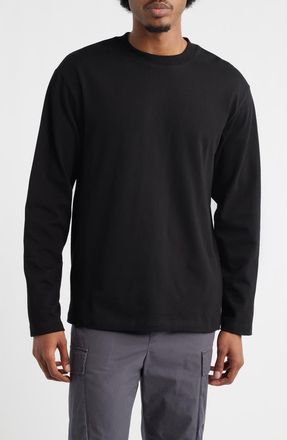 Topman Relaxed Long Sleeve T-Shirt in Black at Nordstrom, Size Xx-Large