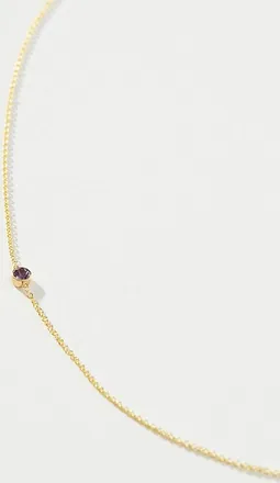 Maya Brenner Designs 14k Yellow Gold Asymmetric Birthstone Necklace