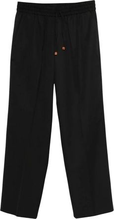 Dr&ocirc;le de Monsieur Drawstring Broeken - Heren - Straight fit broeken - Zwart - L - Broeken