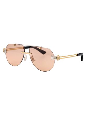 Bottega Veneta BV1342S Metal Frame Sunglasses - Silver