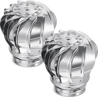 OEM 2 Ventiladores De Techo No Motorizados De 110 Mm, Tipo Turbina E&oacute;lica, Para &Aacute;ticos