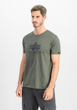 Alpha Industries T-Shirt ALPHA INDUSTRIES Basic T-Shirt BL Rainbow Ref., Herren, Gr. XXL, gr&uuml;n (vintage gr&uuml;n), Obermaterial: 100% Baumwolle, Shirts T-Shirt