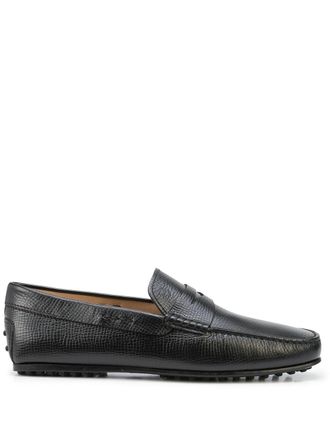 Tod's grained leather penny loafers - men - Leather - 7 - Black